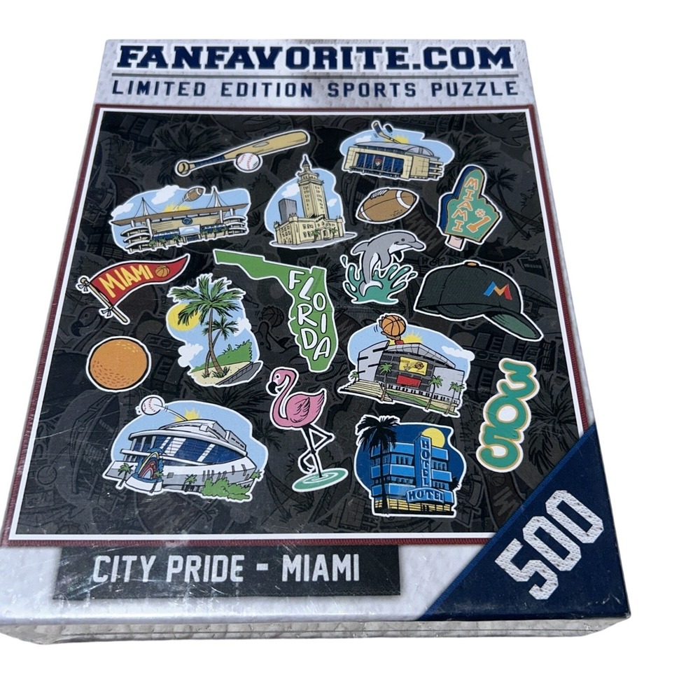 FanFavorite City Pride Miami 500 Piece Jigsaw Puzzle Limited Edition‎ Sports Art